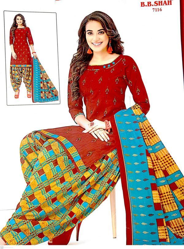 Women's Unstitched cotton Printed salwar suit/dress