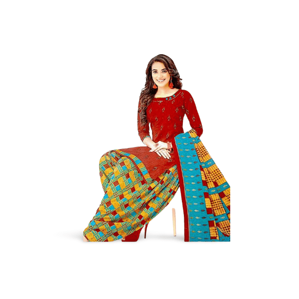 Women's Unstitched cotton Printed salwar suit/dress
