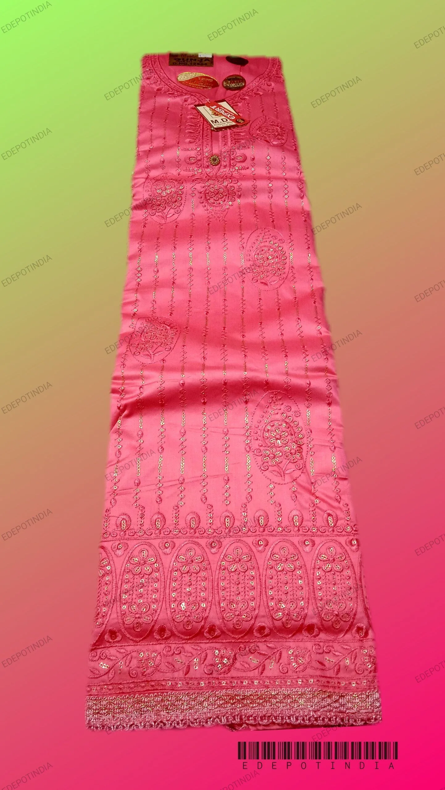women’s dress material brink pink colour