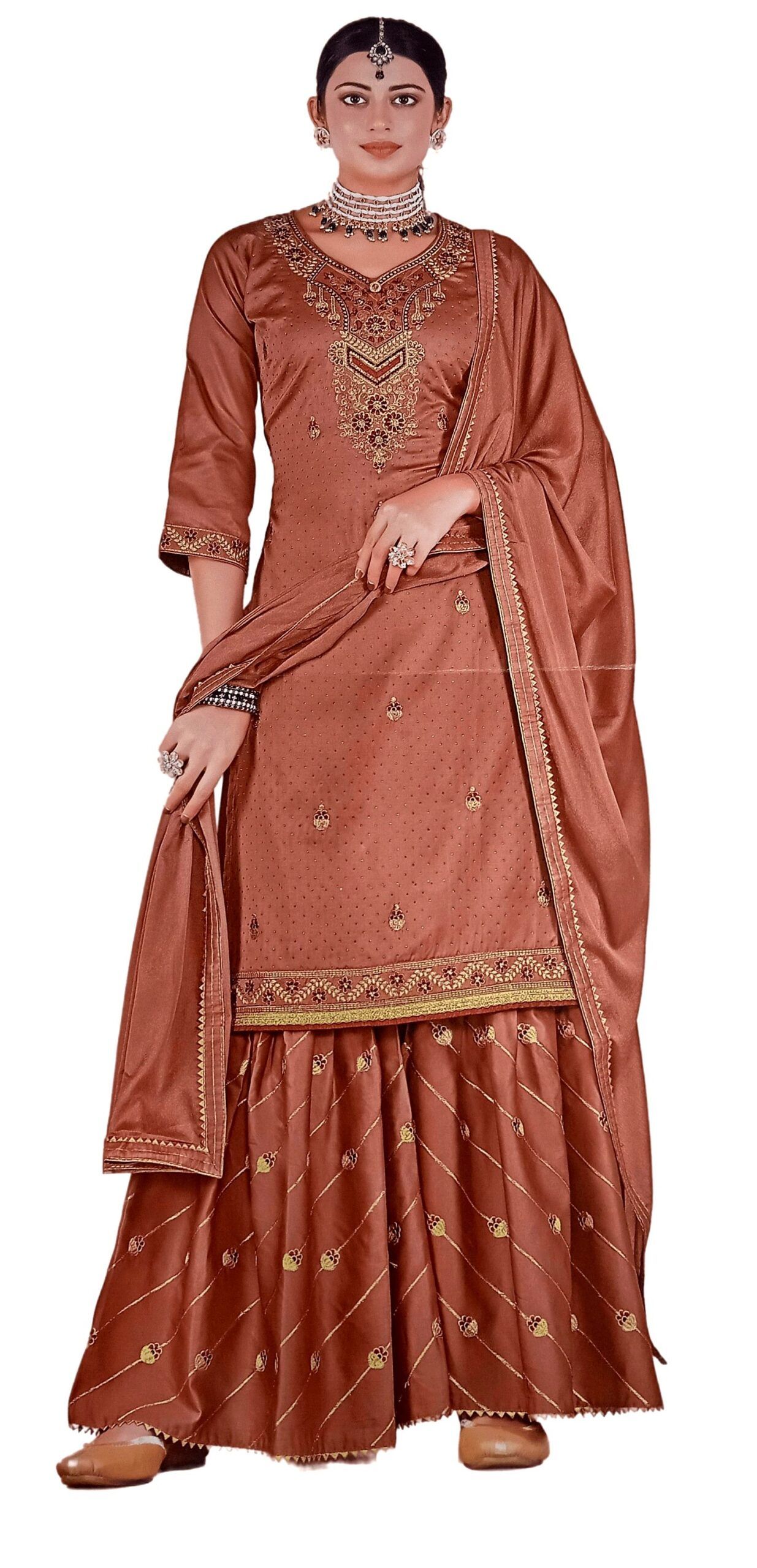 Here are some professional 5-word image alt text suggestions: 1. Asha Jam Cotton Embroidered Unstitched Suit
2. Beautiful Asha Jam Gharara Suit Set
3. Cotton Embroidered Asha Jam Suit
4. Asha Jam Unstitched Gharara Suit Collection
5. Traditional Asha Jam Stitched Gharara Suit However, the most suitable one would be: Asha Jam Unstitched Cotton Gharara Suit This alt text includes the following: - Brand name: Asha Jam
- Main product: Unstitched Gharara Suit
- Main material: Cotton
- Relevant keywords for product description This alt text is short, descriptive, and includes the most important information about the product, making it ideal for image optimization.