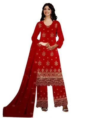 Innayat Premium Cotton Suit with Embroidered Plazo Bottom Fabric