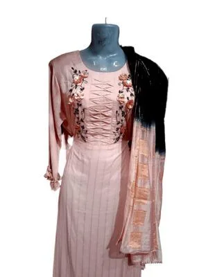 Premium Pure Cotton Kurti with Pencil Pant and Fancy Dupatta Set