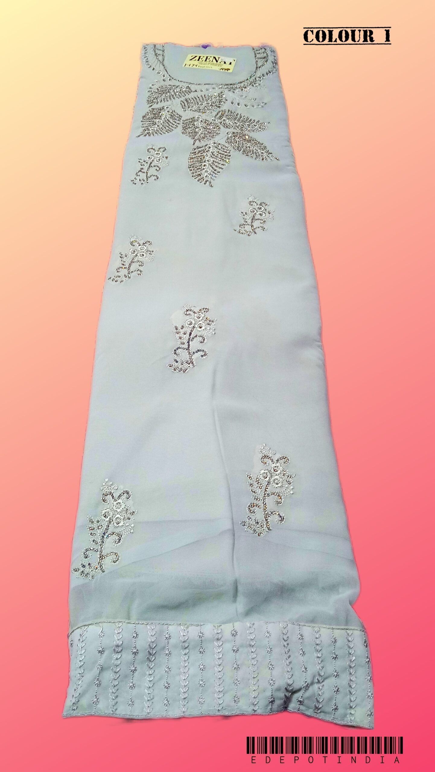 Georgette zarkan work dress material unstitched Georgette zarkan work dress material unstitched