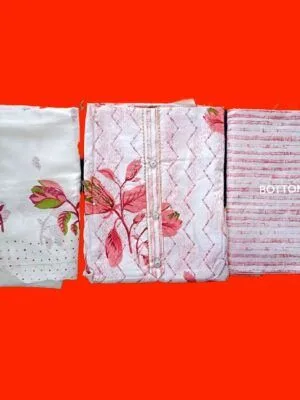 New Design Premium Cotton Unstitched Suit with High-Quality Prints