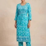 Readymade Nyra Cut Kurti Pant Set-green