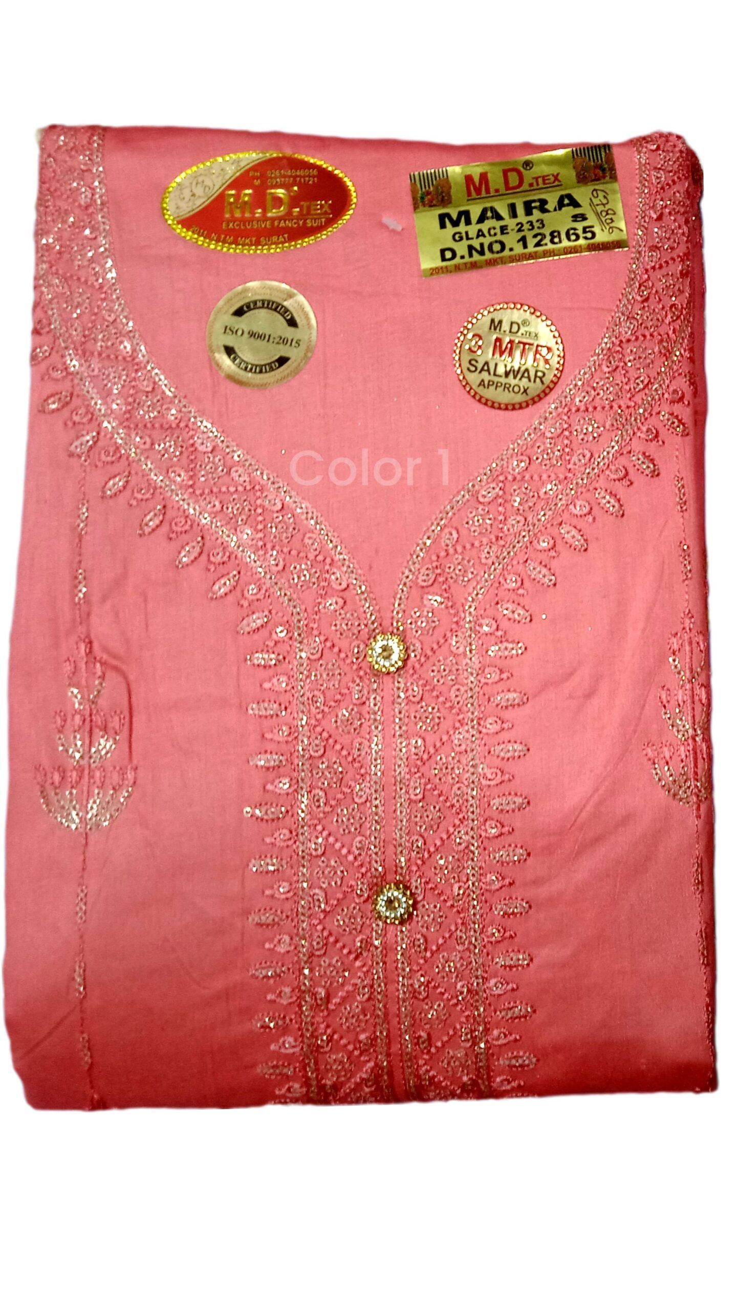 women’s dress material unstitched suite glace cotton 233