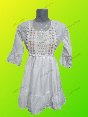 Girls Designer Fancy Top - Modern Stylist Round Neck Collection