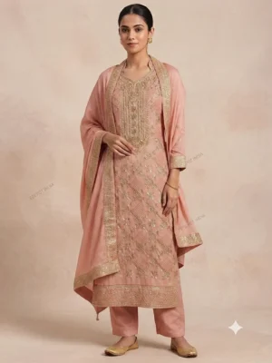 Peach cotton suit set