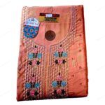 ladies dress material orange colour kohinoor