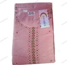 Edepot India Pink Party Wear Unstitched Suit with Rayon Bottom