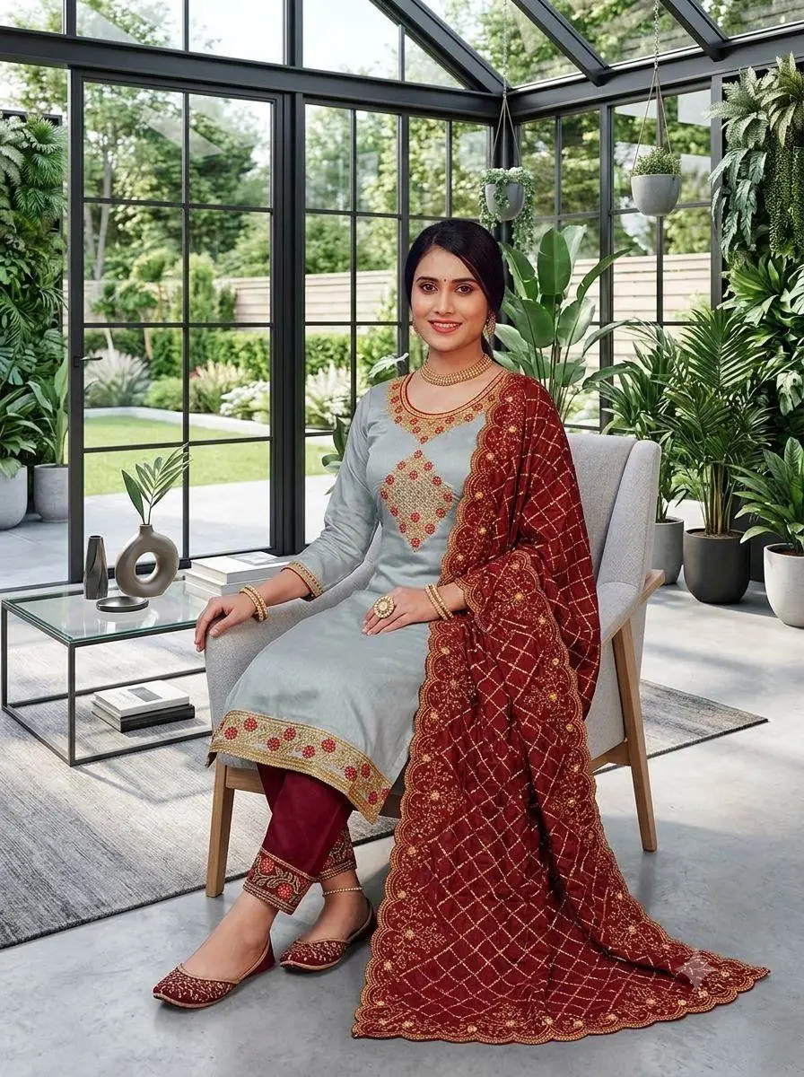 Net Queen Premium Jam Cotton Unstitched Salwar Suit