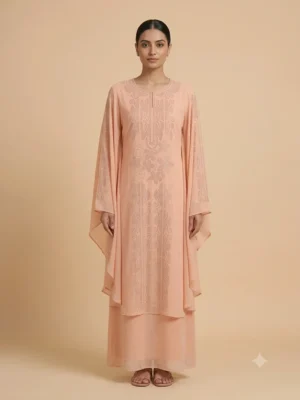 Party Wear Georgette Designer Abaya with Matching Hijab Set