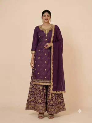 kali design Gharara Sharara set purple